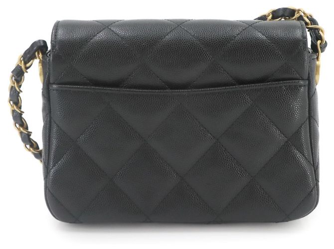 Chanel Matelasse Mini Flap Chain Shoulder Handbag Black - view 3