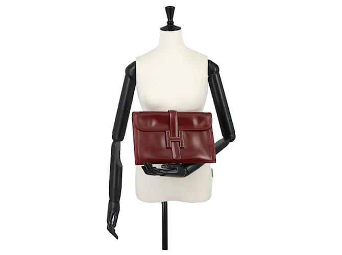 Hermès Clutch Hermes Jige PM Bordò - vista 8