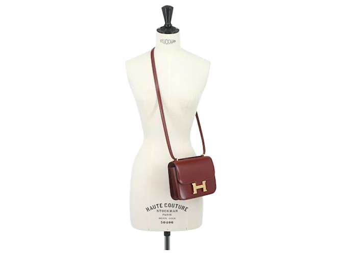 Hermès Borsa a tracolla Hermes Constance 3 Mini 18 Rosso - vista 10