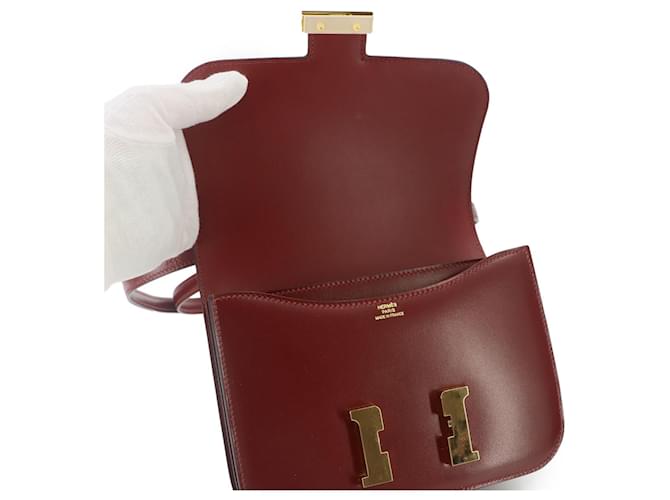 Hermès Borsa a tracolla Hermes Constance 3 Mini 18 Rosso - vista 7