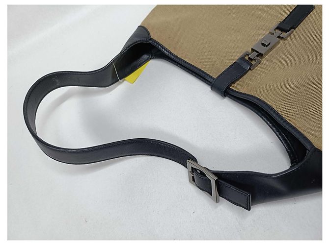 Gucci Vintage Jackie Canvas Large Beige - vista 3