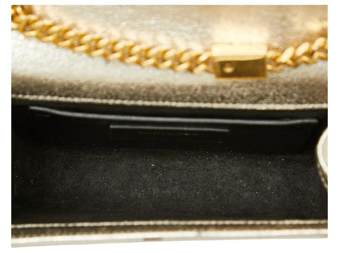 Borsa a tracolla Saint Laurent YSL Logo Kate Crossbody Chain Shoulder Bag D'oro - vista 9