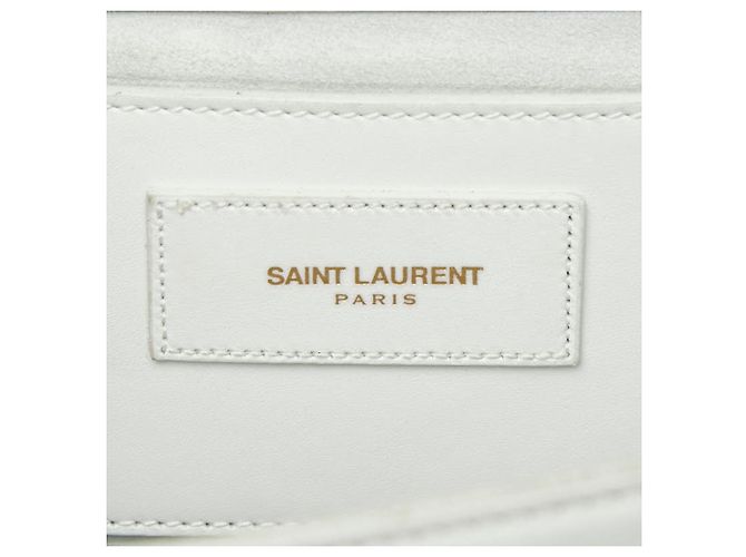 Borsa a tracolla Kate con logo Saint Laurent YSL Bianco - vista 11