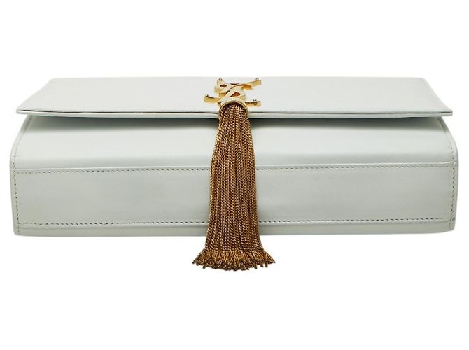 Borsa a tracolla Kate con logo Saint Laurent YSL Bianco - vista 3