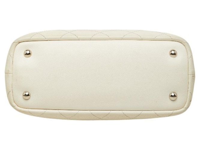 Borsa Tote Chanel On The Road Coco Mark Wild Stitch Bianco - vista 3