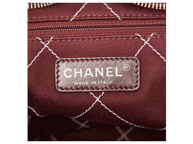 Borsa Tote Chanel On The Road Coco Mark Wild Stitch Bianco - vista 7