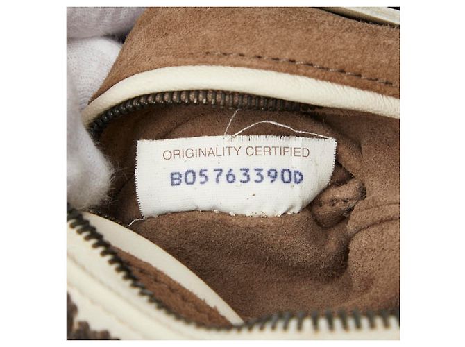 Borsa a mano e borsa a tracolla Bottega Veneta Intrecciato Marrone Bianco - vista 10