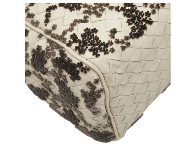 Borsa a mano e borsa a tracolla Bottega Veneta Intrecciato Marrone Bianco - vista 7