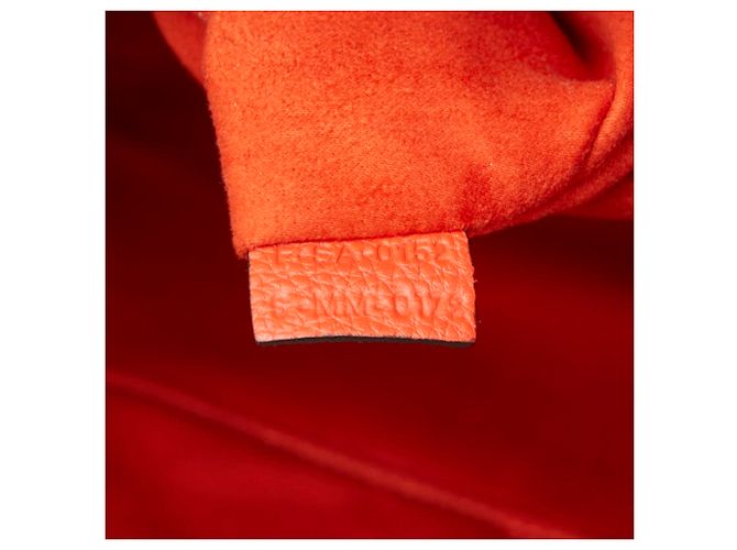 Céline Borsa Celine Luggage Mini Shopper Rosso Arancione - vista 10