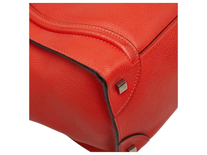 Céline Borsa Celine Luggage Mini Shopper Rosso Arancione - vista 7