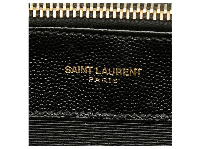 Borsa Tote Cassandra con logo YSL e catena Saint Laurent Nero - vista 10