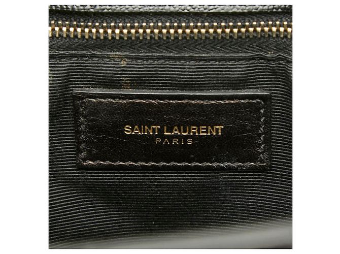 Borsa Tote Cassandra con logo YSL e catena Saint Laurent Nero - vista 11