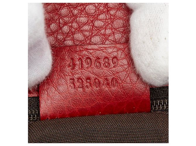 Borsa Tote a Spalla Gucci Logo 419689 Rosso - vista 10