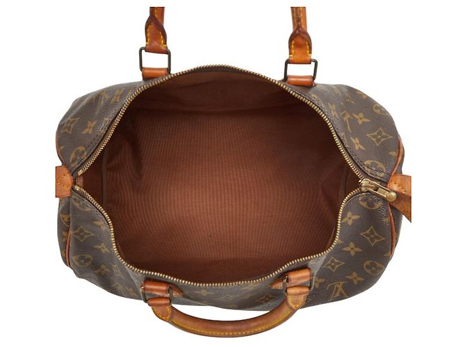 Borsa Louis Vuitton Monogram Speedy 35 Marrone - vista 13
