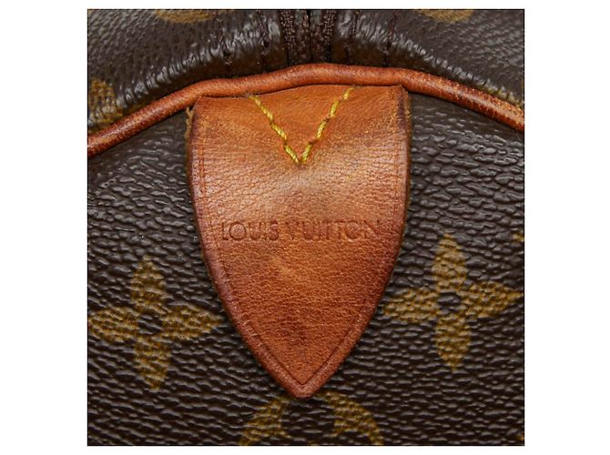 Borsa Louis Vuitton Monogram Speedy 35 Marrone - vista 14