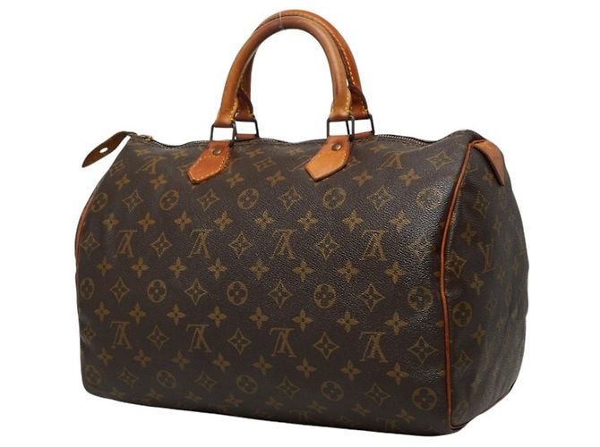 Borsa Louis Vuitton Monogram Speedy 35 Marrone - vista 2