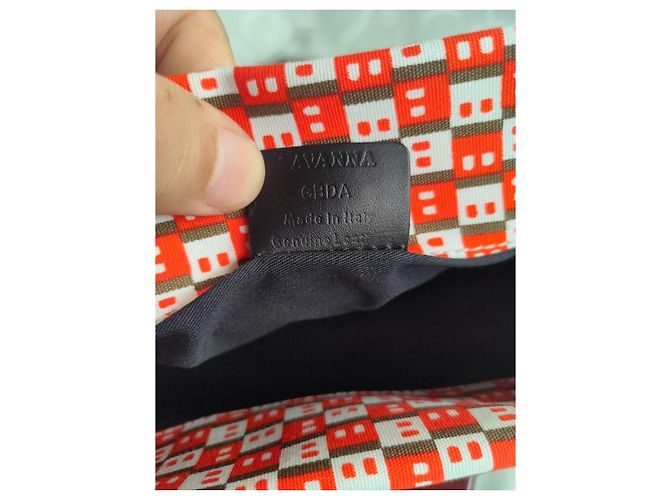 Bally Savanna Bolsa em PVC transparente e couro Marrom Preto Branco Vermelho - vista 14