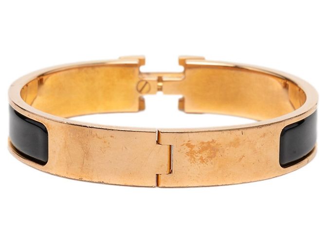 Hermès Click H GM Armband Hermes Schwarz Golden - Ansicht 3