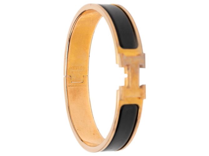 Hermès Click H GM Armband Hermes Schwarz Golden - Ansicht 5