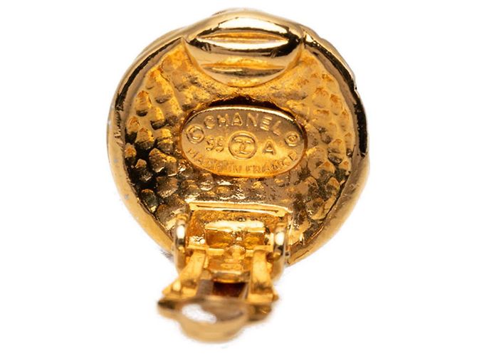 Timeless Chanel Coco Mark Vintage Ohrringe Golden - Ansicht 3