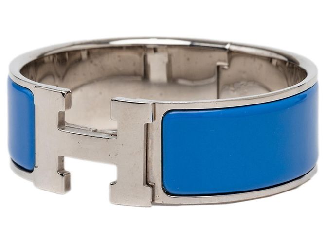 Hermès Pulsera Hermes Clic Clac H PM Plata Azul - vista 2