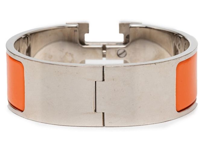 Hermès Bracciale Charm Hermes Clic Clac H PM Argento Arancione - vista 3
