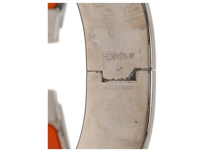 Hermès Bracciale Charm Hermes Clic Clac H PM Argento Arancione - vista 5