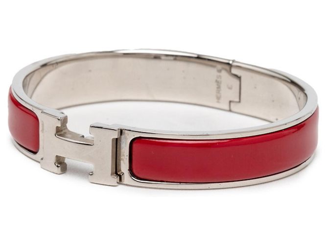 Hermès Click H GM Charm Armband Hermes Silber Bordeaux - Ansicht 2