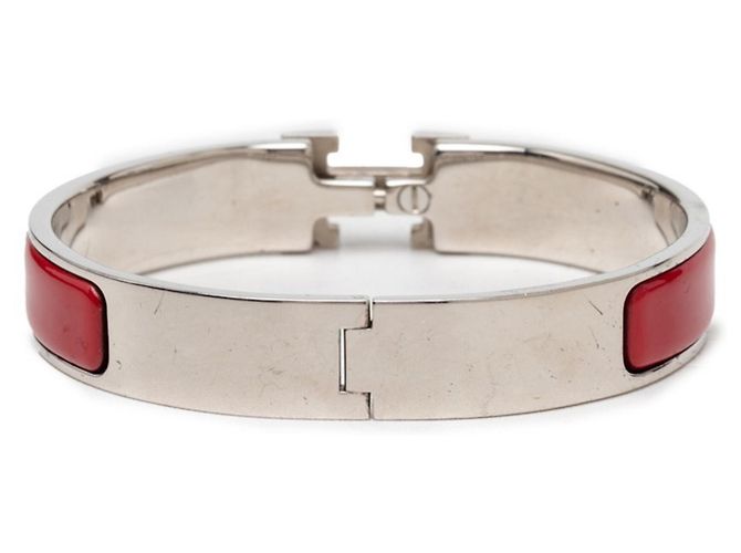 Hermès Click H GM Charm Armband Hermes Silber Bordeaux - Ansicht 3