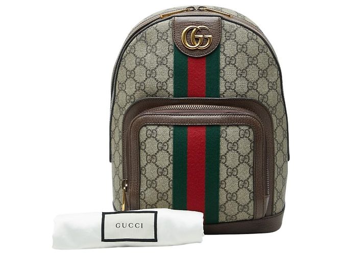 Zaino Gucci Ophidia GG Supreme Marrone Beige - vista 13