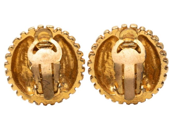 Orecchini tondi con logo Coco Chanel placcati in oro D'oro - vista 2