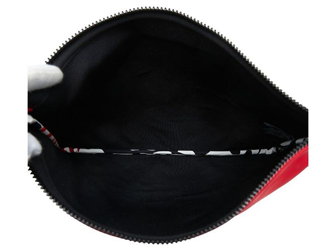 Hermès Borsa a mano e clutch Hermes Neoban GM Bianco Rosso - vista 6