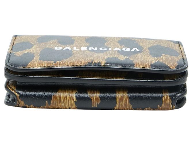 Everyday Cartera tríptico Balenciaga Leopard Castaño Negro - vista 3