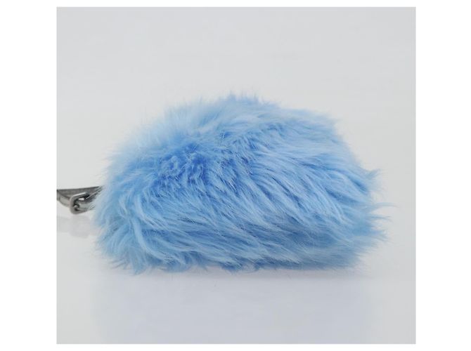 Clutch Prada Faux Fur Oversized Blu - vista 5