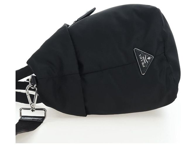 Tote reversibile in nylon Prada Nero - vista 4