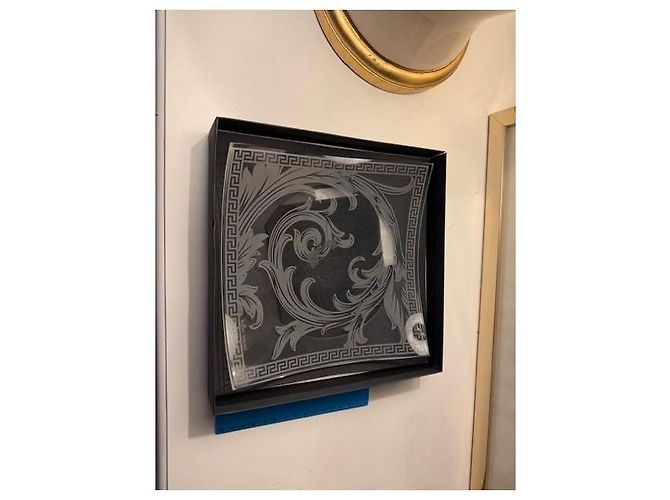Versace Medusa Lumiere Crystal Decorative Plate Black - view 4