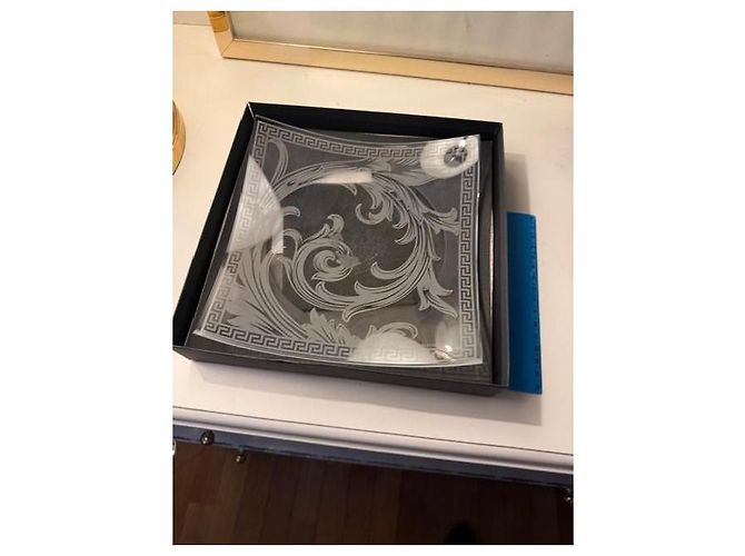 Versace Medusa Lumiere Crystal Decorative Plate Black - view 5