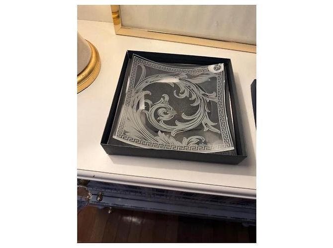Versace Medusa Lumiere Crystal Decorative Plate Black - view 6