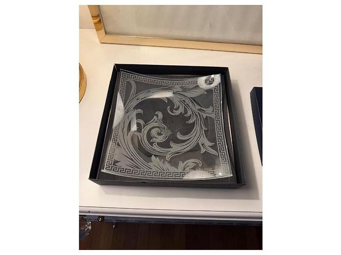 Versace Medusa Lumiere Crystal Decorative Plate Black - view 7