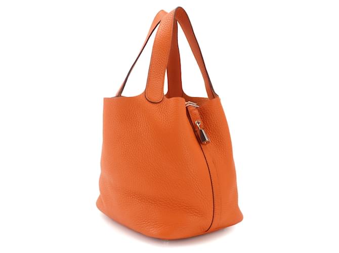 Hermès Borsa Hermes Picotin Lock MM Arancione - vista 3