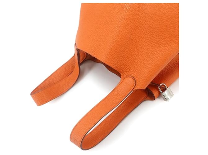 Hermès Borsa Hermes Picotin Lock MM Arancione - vista 5