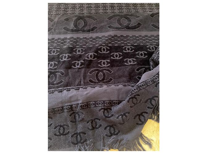 Chanel Borsa Tote in Spugna Blu Navy Monogramma CC Blu scuro - vista 10