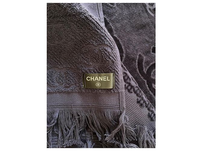 Chanel Borsa Tote in Spugna Blu Navy Monogramma CC Blu scuro - vista 9