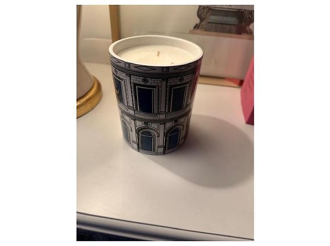 Fornasetti Profumi Keramik Duftkerze Weiß Blau Grau - Ansicht 12