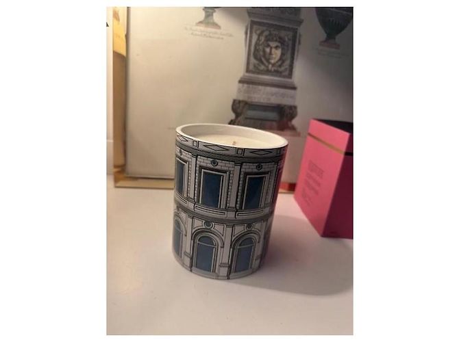 Fornasetti Profumi Keramik Duftkerze Weiß Blau Grau - Ansicht 9