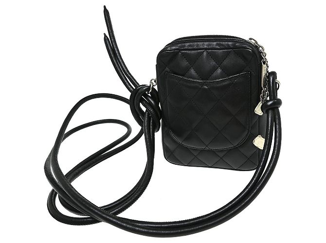 Borsa a tracolla Chanel Cambon in pelle trapuntata Nero - vista 2
