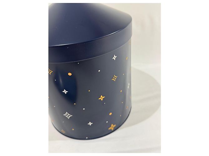 Louis Vuitton "Joyeuses Fêtes" Limitierte Weihnachts-Metallbox 2024 Golden Dunkelblau - Ansicht 3