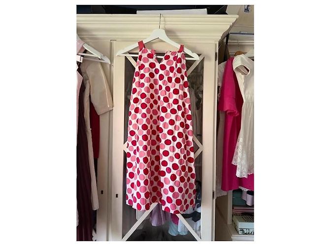 Christian Dior Mädchenkleid mit rosa Polka Dots Pink Weiß - Ansicht 2