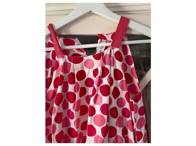 Christian Dior Mädchenkleid mit rosa Polka Dots Pink Weiß - Ansicht 5