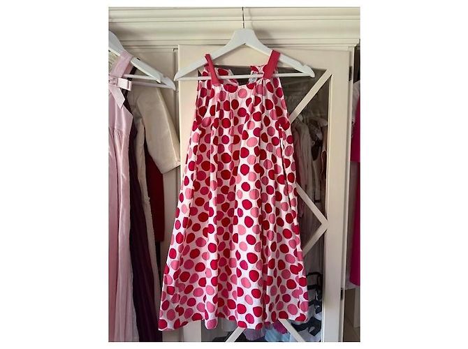 Christian Dior Mädchenkleid mit rosa Polka Dots Pink Weiß - Ansicht 6